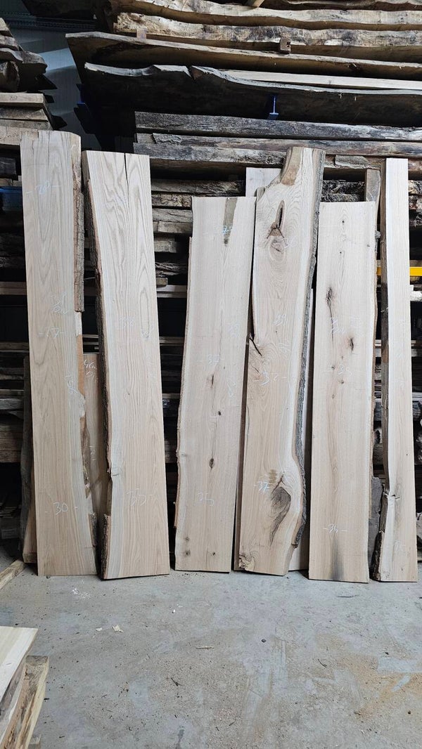 Am rood eiken schaaldelen set van 6st. div. maatvoeringenklimaat gedroogd.