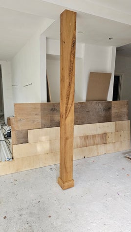 eiken koof staal afwerking