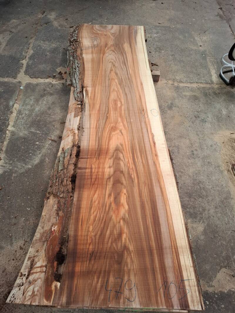 Gestoomd Nederlands iepenhout breed schaaldeel voor maatwerk meubels