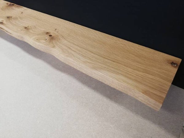 Losse wandplank van rustiek eiken – massief eiken plank 20 cm diep