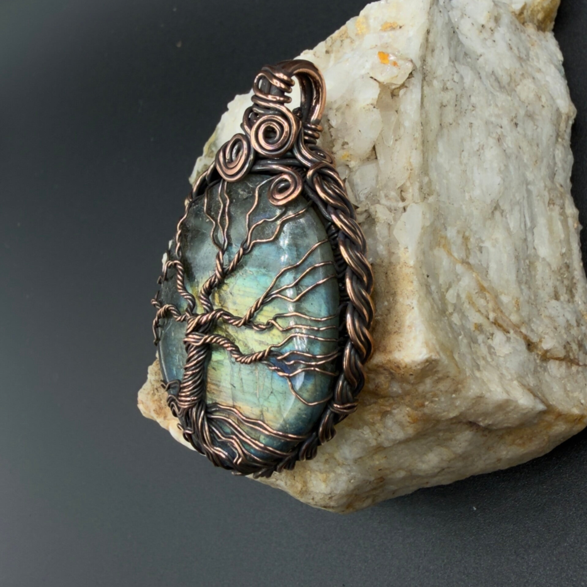 The Sacred Grove - Labradorite Tree of Life Pendant