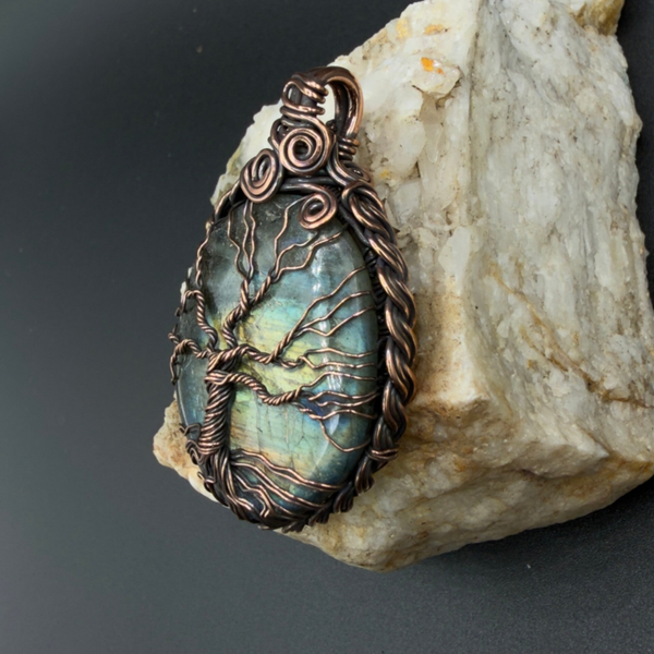 The Sacred Grove - Labradorite Tree of Life Pendant