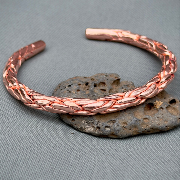 Massive Braid Copper Bracelet 20 cm