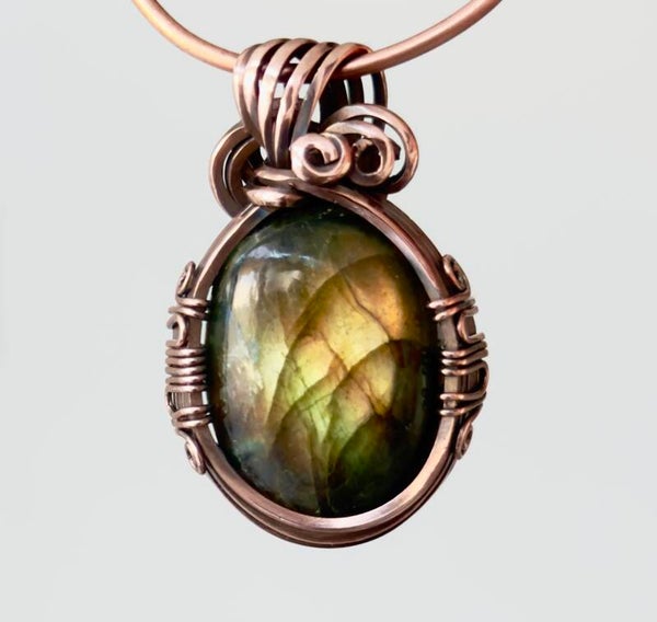 Sunset Glow - Labradorite in copper