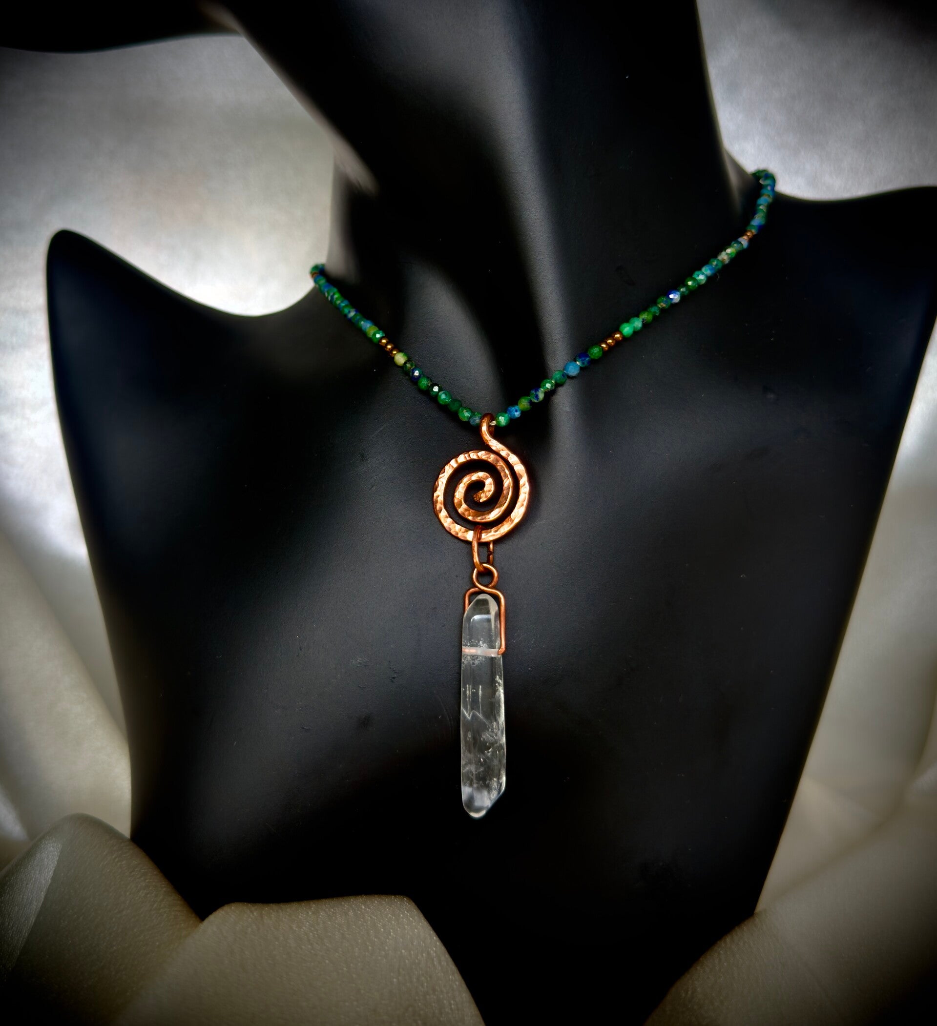 Aurora Spiral - crystal clear quartz