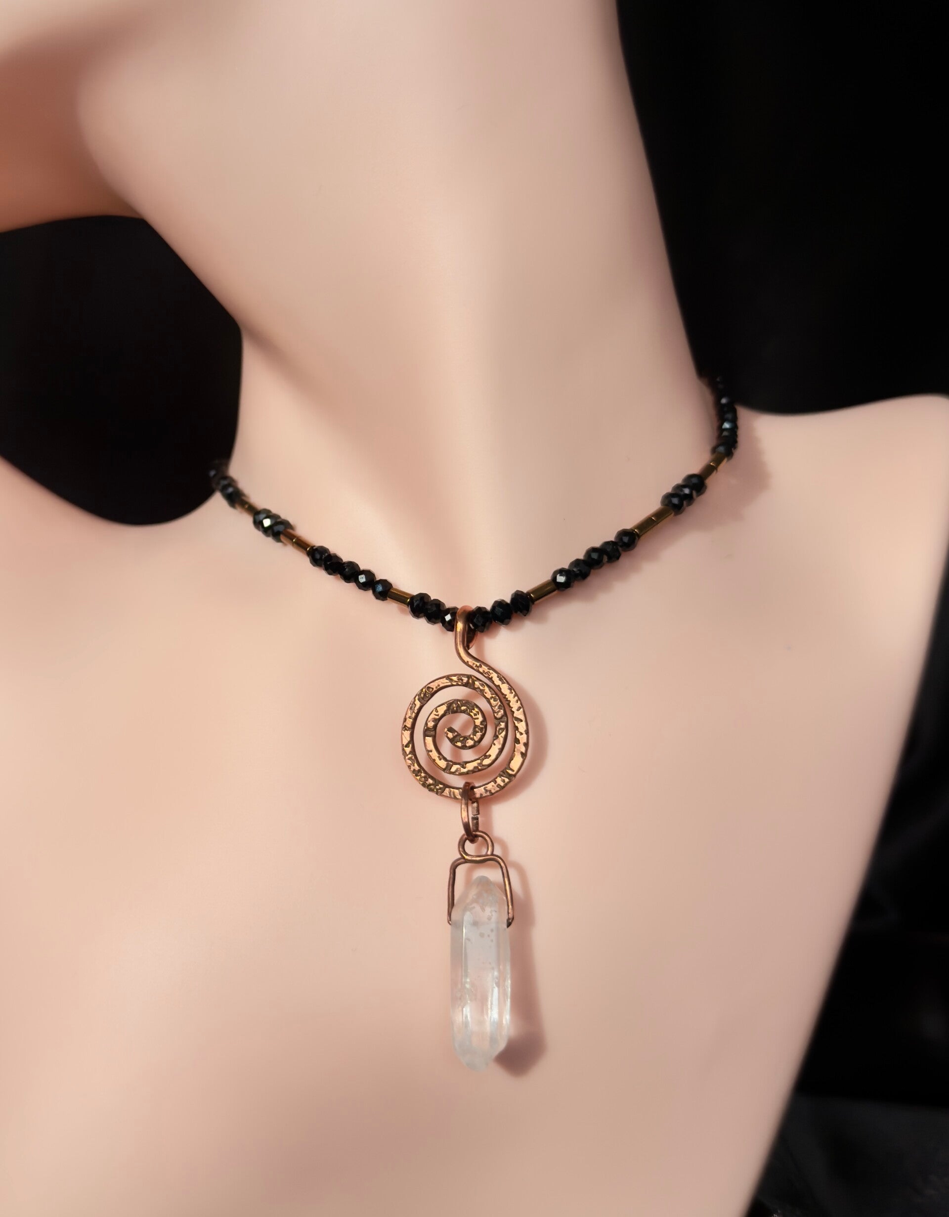 Aurora Spiral - with crystal clear quartz
