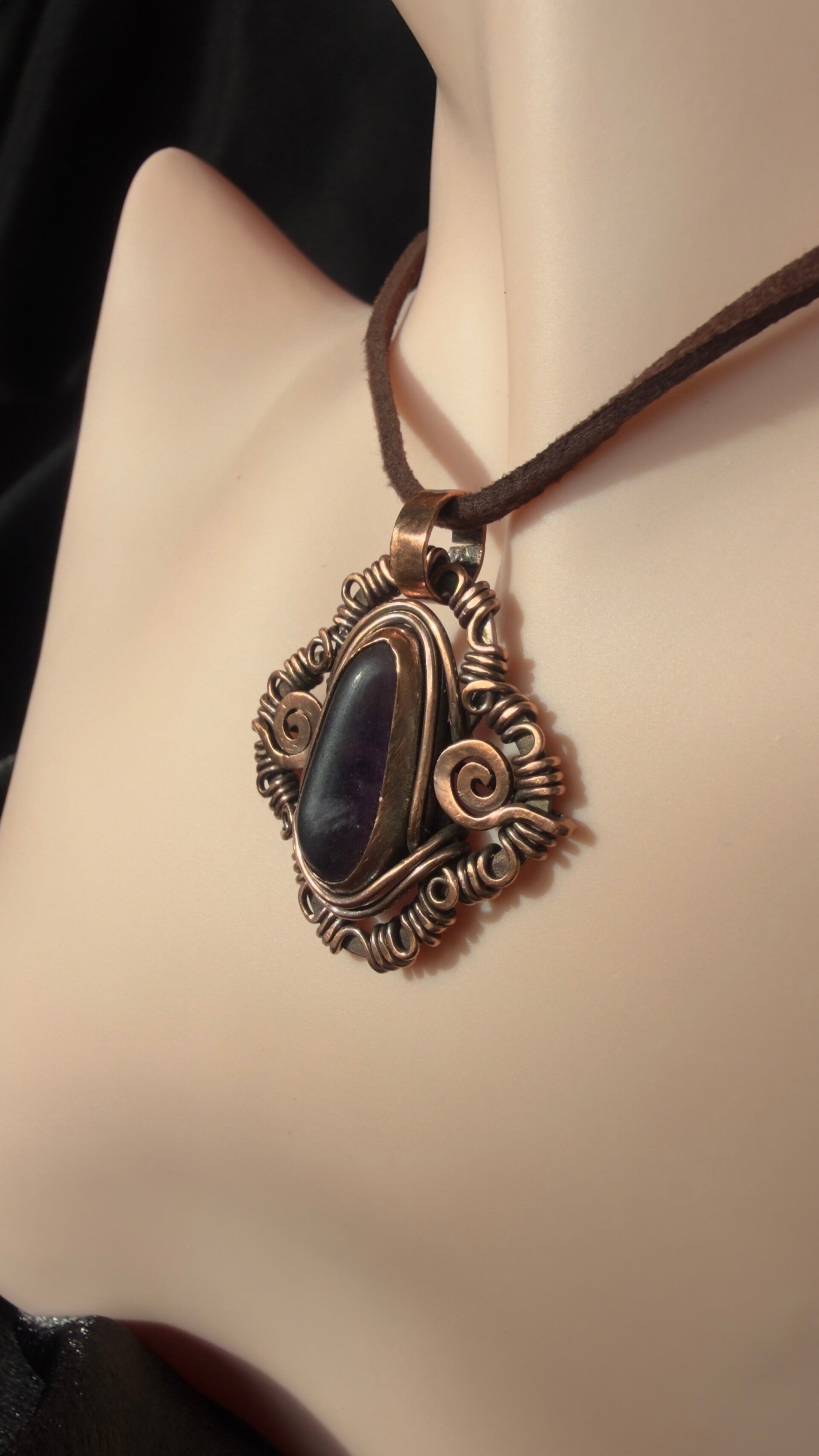 Amethyst in copper - Purple Flame