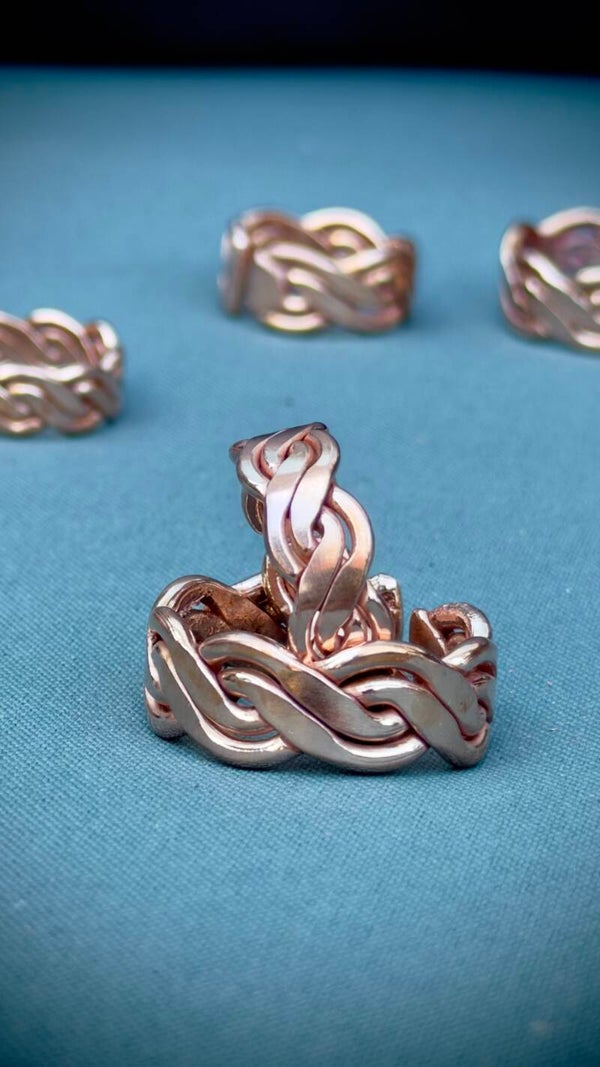 Kings Braid Copper Ring size 3-10