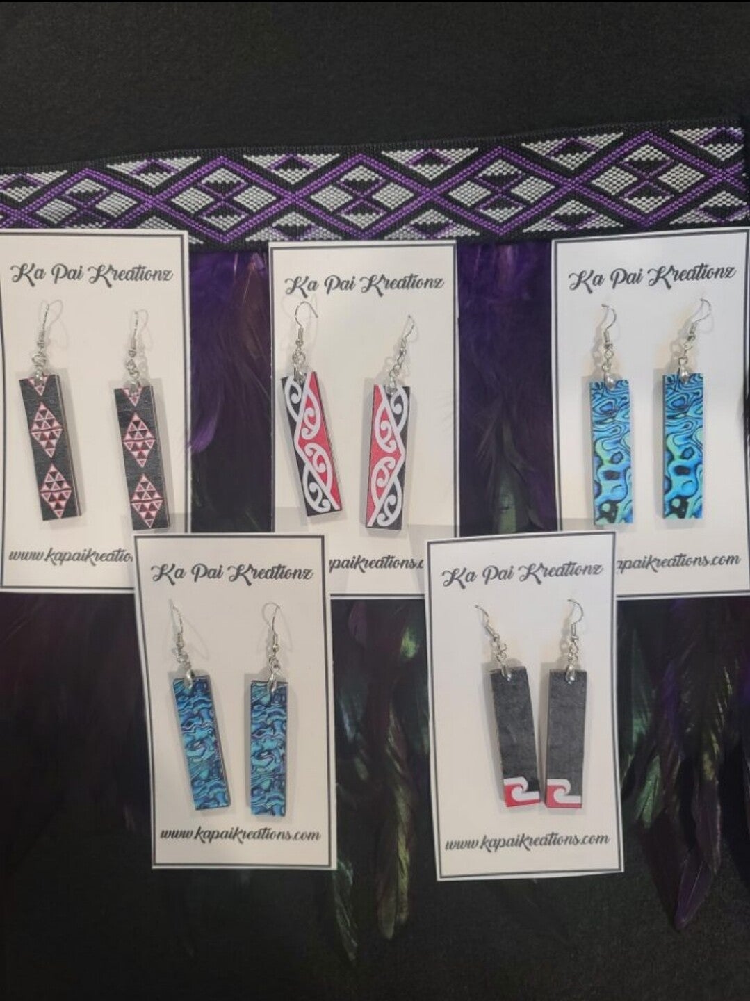 Rakau Maori Design Earrings Earrings