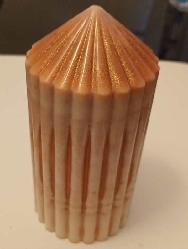 Bougie Colonne Rayée 3 D