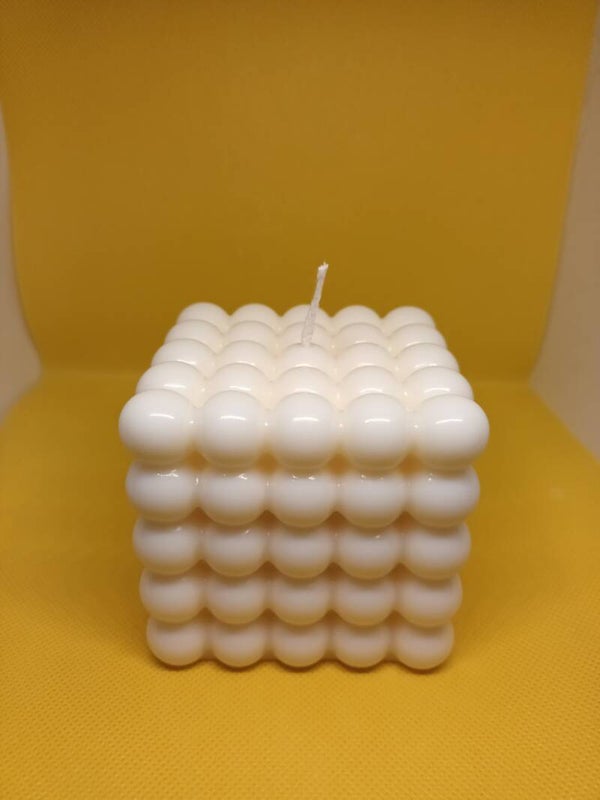 Bougie Cube Grosse  Perles