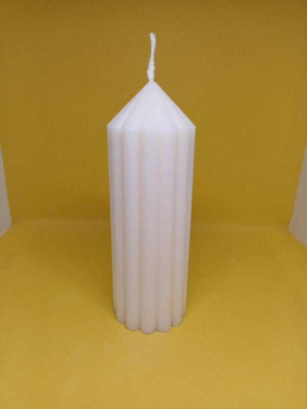 Bougie Colonne Rayée 3D