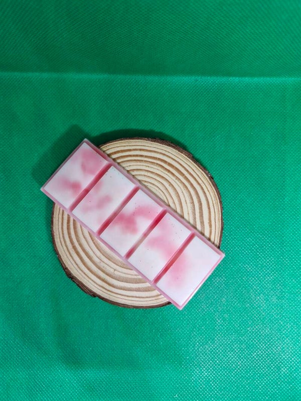 Snapbar rose et blanc marbré