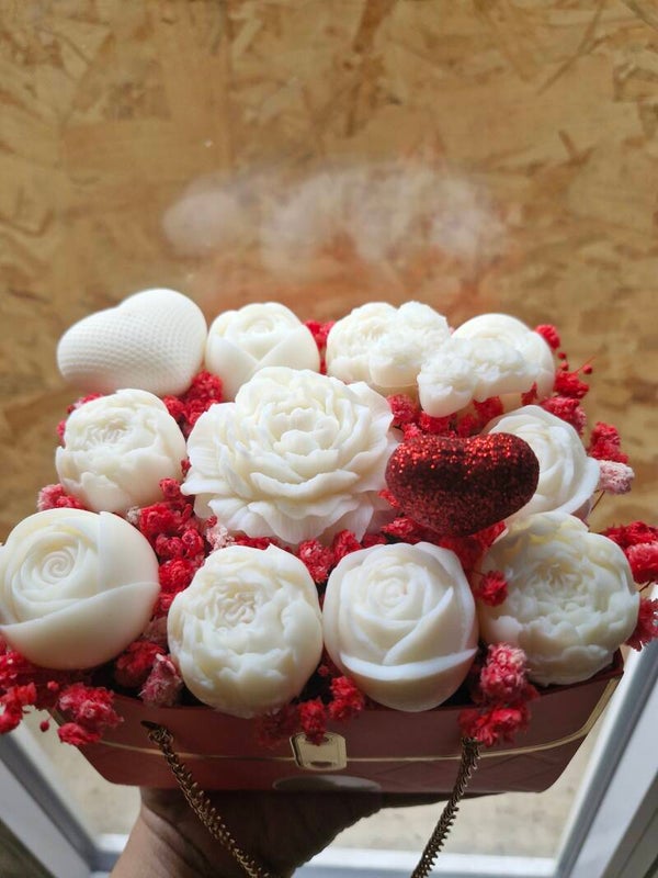 Bouquet sac a main Rouge