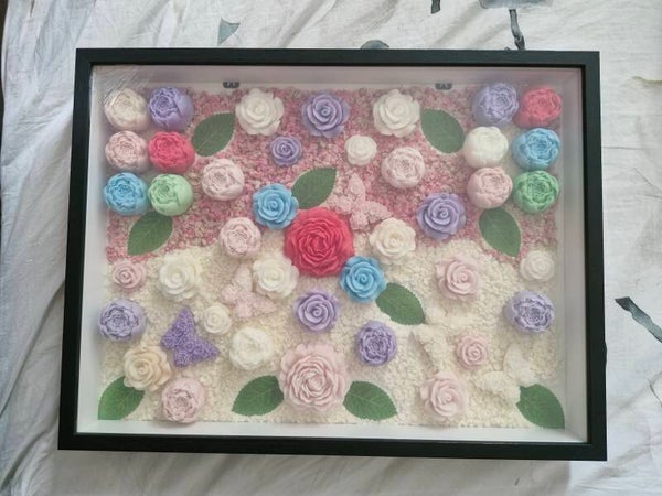 Grand cadre Fleuri avec effet de Profondeur
