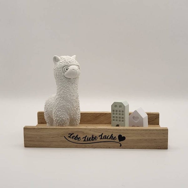 Alpaka auf Holz (Giespulver)