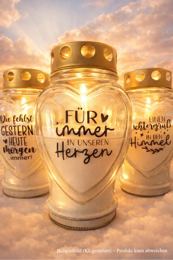 Gedenkkerze Herz