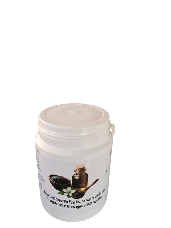 Zwarte komijn olie in vegetarische en maag resistente capsules 120 stuks