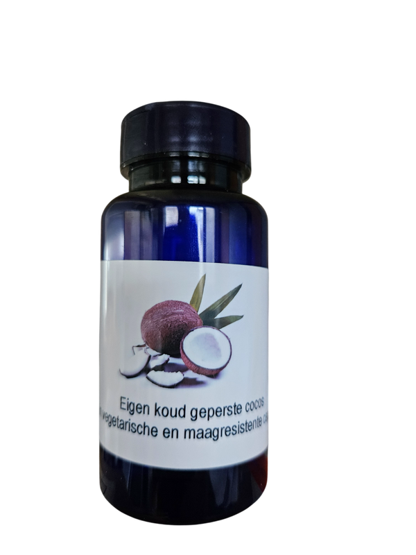 Eigen koud geperste kokos in capsules, al het goede van kokosnoot