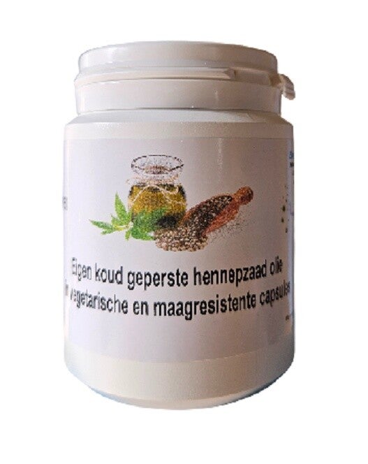 Hennepzaad olie in vegetarische en maag resistente capsules 120 stuks