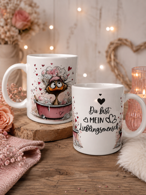 Tasse „Du bist mein Lieblingsmensch“ – Liebevoll schenken mit Herz ❤️🦆