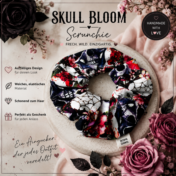 Scrunchie " Skull Bloom "