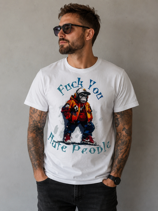 Herren T-Shirt – „Fuck You – Hate People“ | Größe L