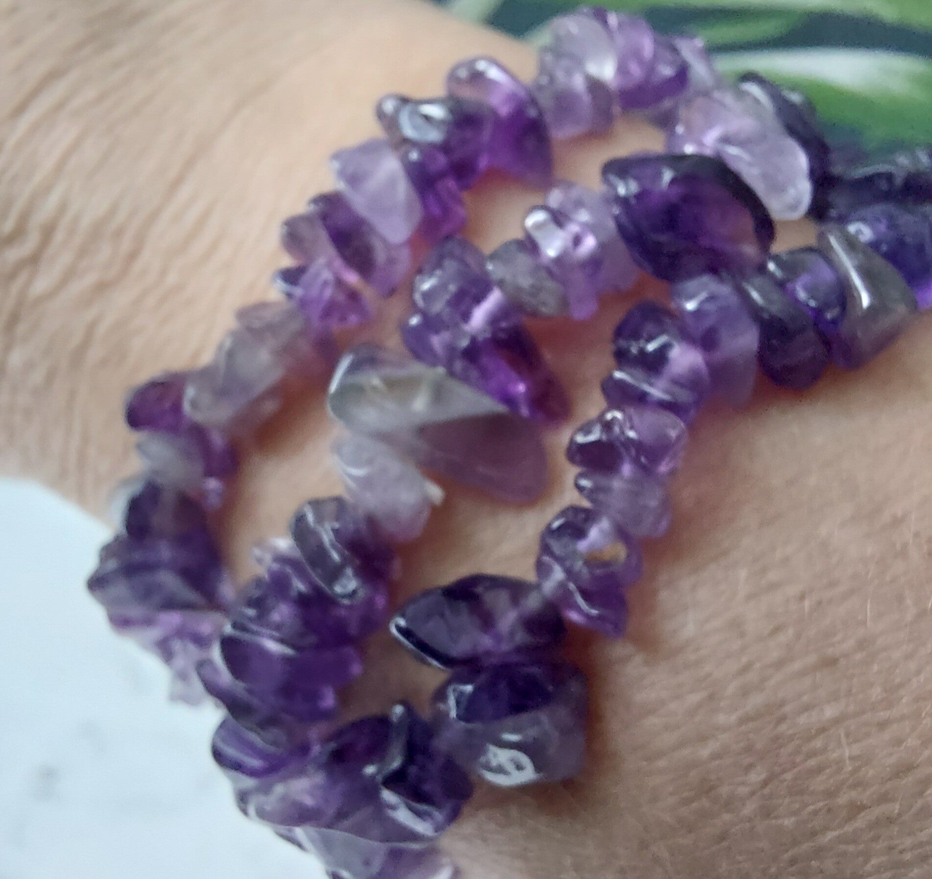 Amethist split armbandje