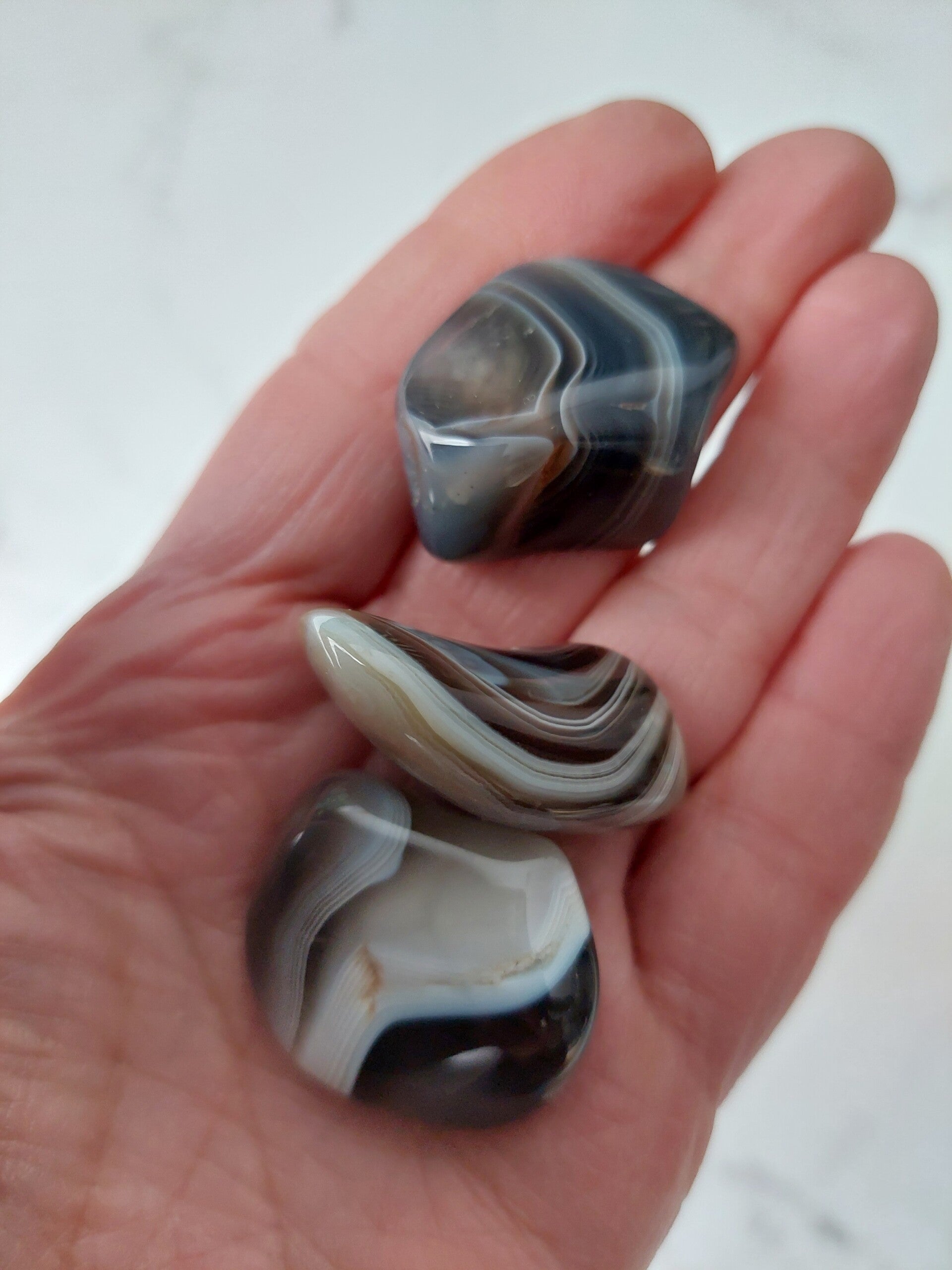 Botswana agaat trommelsteen (S)