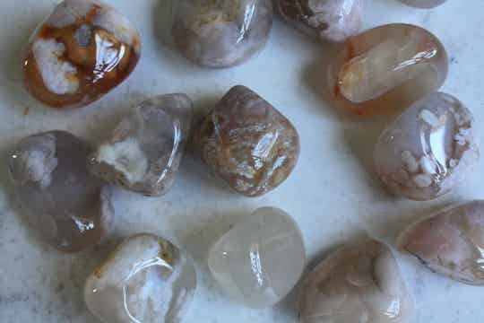 Bloem agaat trommelsteen (S)