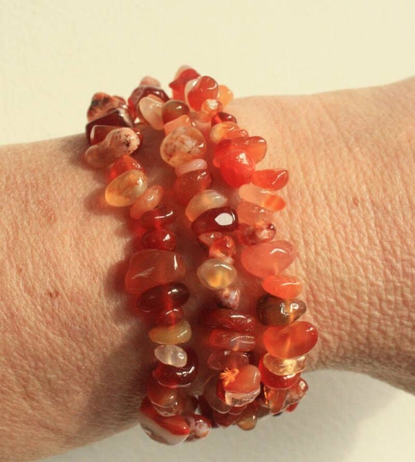 Carneool splitarmband (gemeleerd)