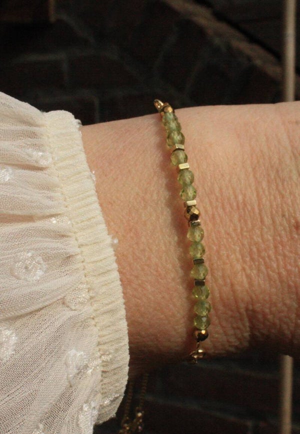 Peridoot armbandje (goudkleurig)