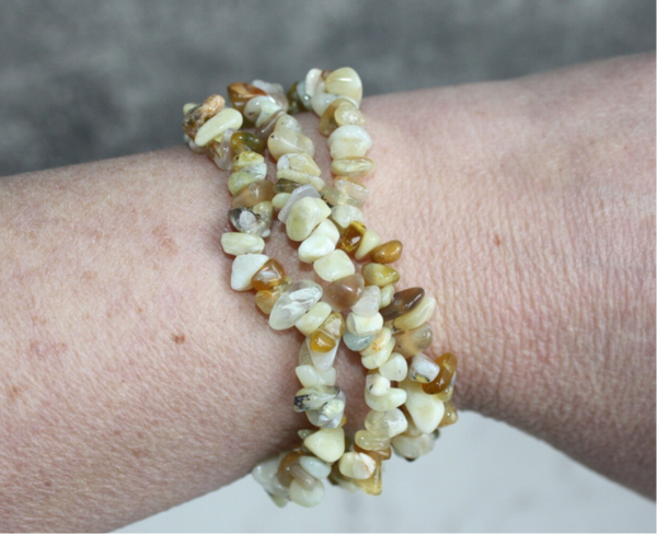 Gele opaal splitarmband