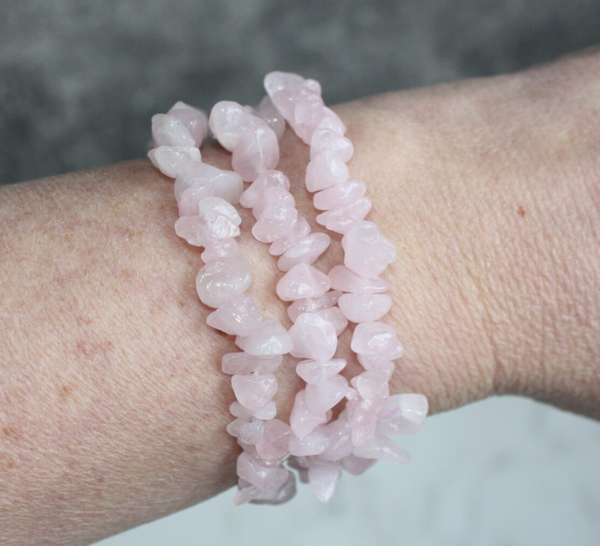 Rozenkwarts splitarmband