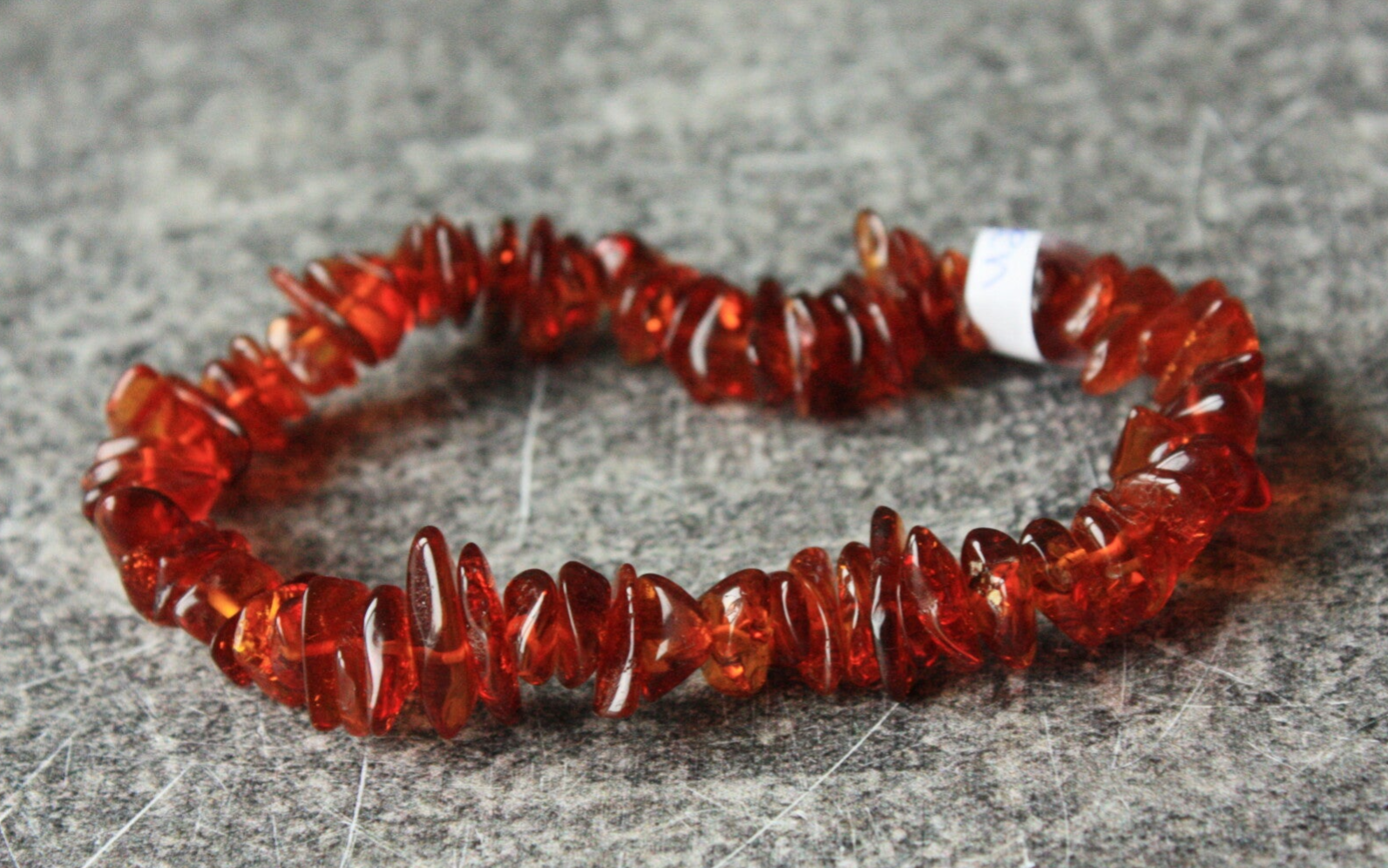 Barnsteen splitarmband (grof)