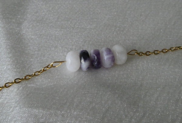 Armband morado opaal