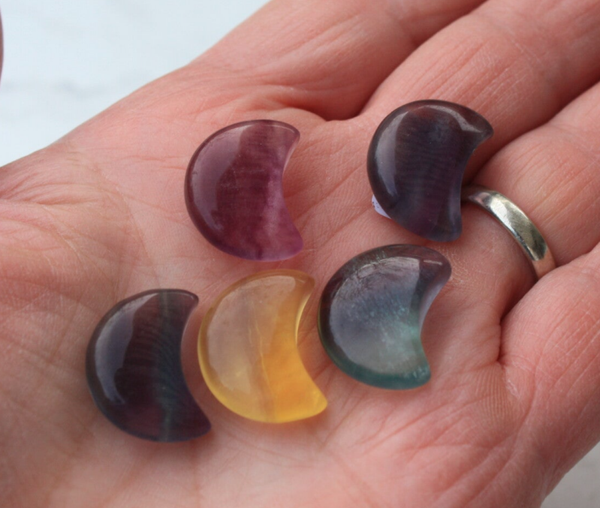 Regenboog fluoriet maantje