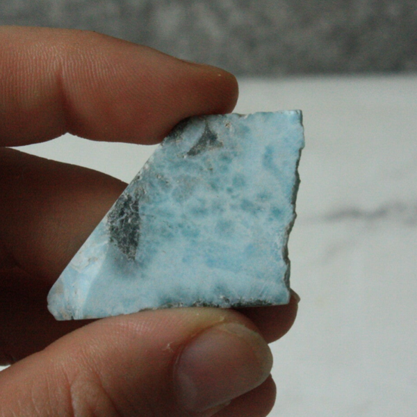 Larimar geslepen schijfje 04