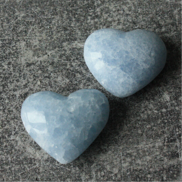 Blauw calciet  hartje