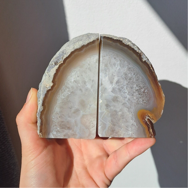 Agaat boekensteun set 02