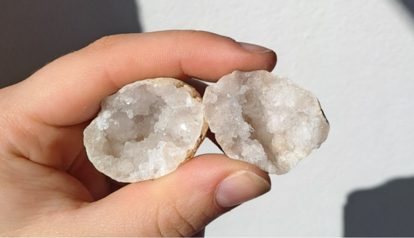 Bergkristal geode paartje (XS)