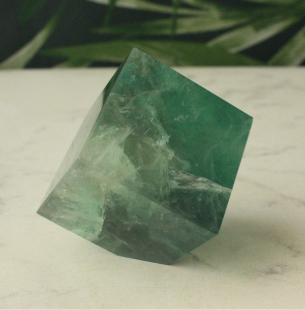 Groene fluoriet kubus 01