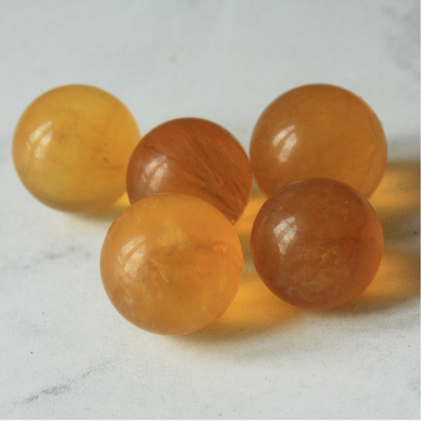 Geel fluoriet bolletje