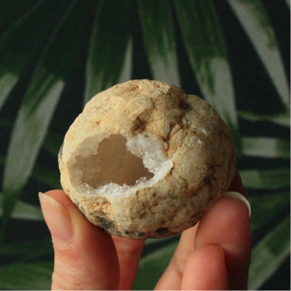 Bergkristal geode bolletje