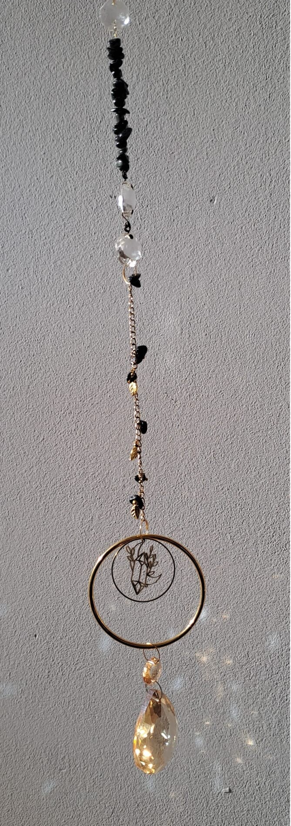 Zwarte obsidiaan suncatcher 02