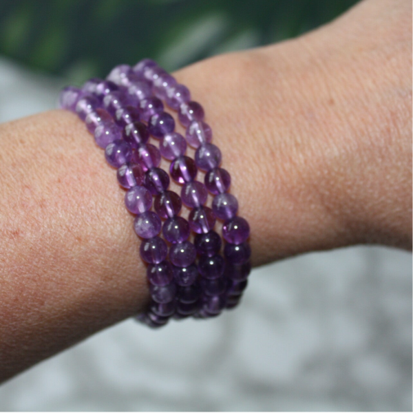Amethist powerbead 6 mm
