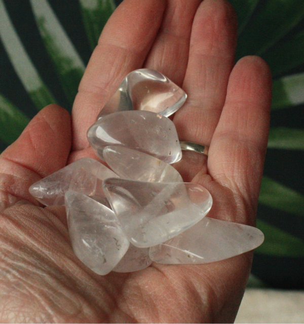 Bergkristal trommelsteen