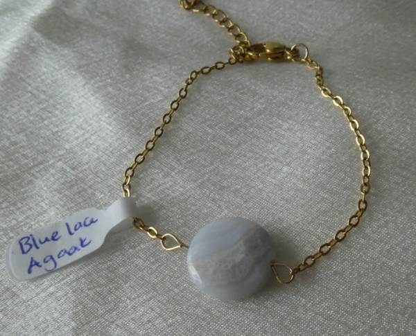 Armband blue lace agaat