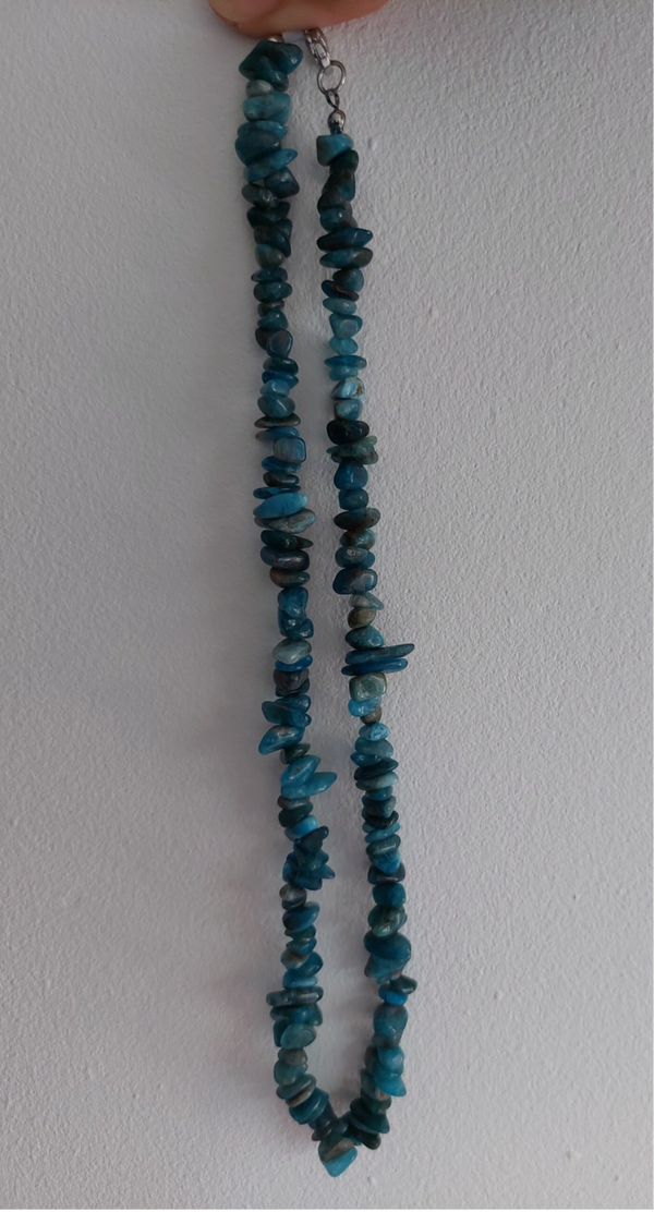 Blauwe apatiet split ketting