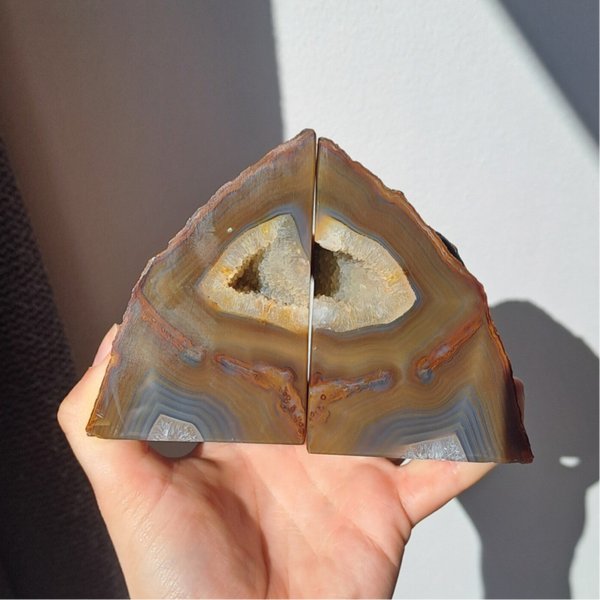 Agaat boekensteun set 01